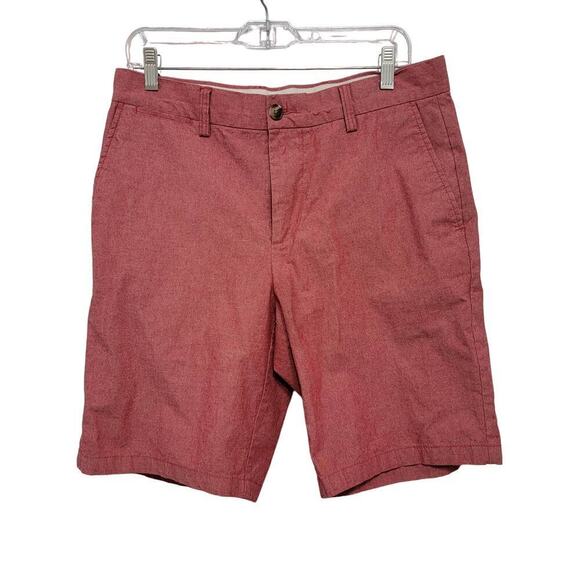 Old Navy Mens Red Flat Front Shorts 32 Ultimate Slim Built in Flex RN# 54023 635 - Picture 1 of 11